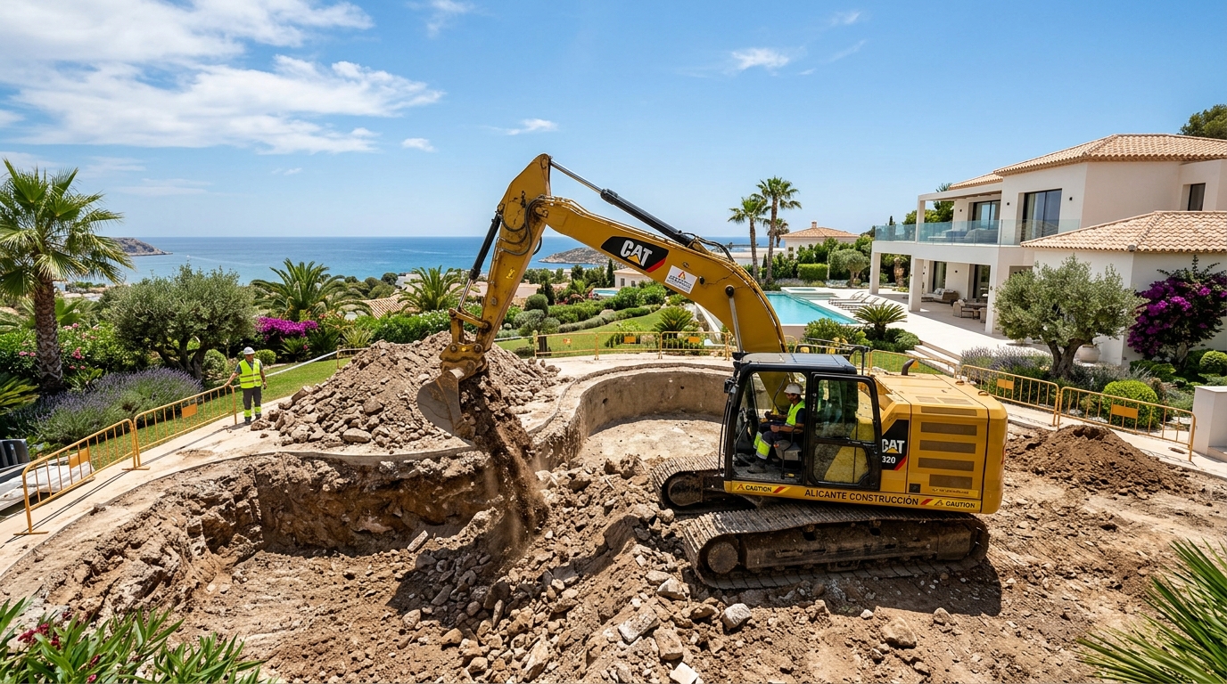 Excavaciones para piscinas en Alicante